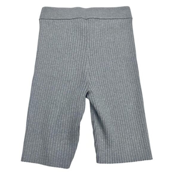 OVO October's Very Own Womens Ribbed Knit Biker Shorts Sz Large Gray - Picture 5 of 6